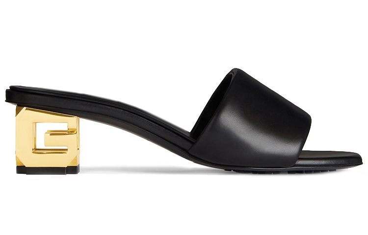 Order (Women) Givenchy Leather Carved Heel 'Fashion Slide Black' BE3079E1Q4-001