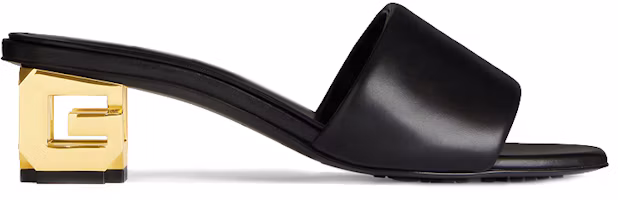 Order GIVENCHY紀梵希 皮革 雕刻鞋跟 時尚涼拖 4.5cm 女款 黑色