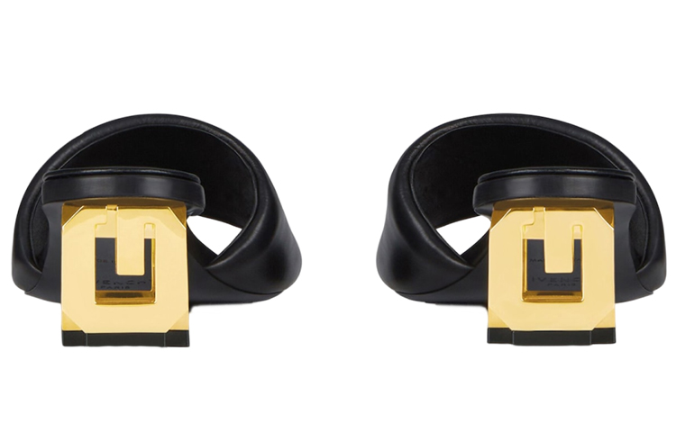 Purchase (Women) Givenchy Leather Carved Heel 'Fashion Slide Black' BE3079E1Q4-001