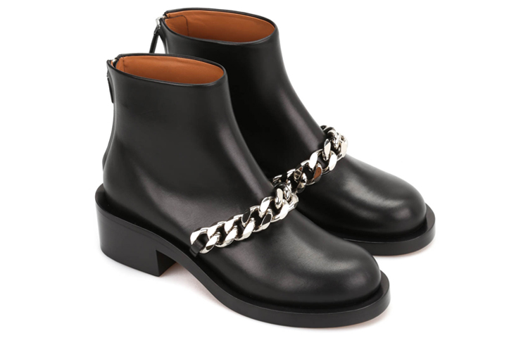 (W) Givenchy Leather Chain Ankle Boot 'Black Fashion' 圖 2
