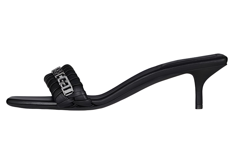 (Women) Givenchy Leather High-Heel Slide 'Black Fashion' BE306UE1GZ-001