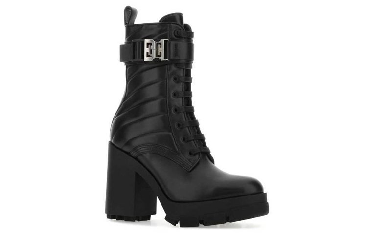 Lookbook (W) 지방시 블랙 패션 가죽 레이스업 앵클부츠 BE603QE1JZ-001