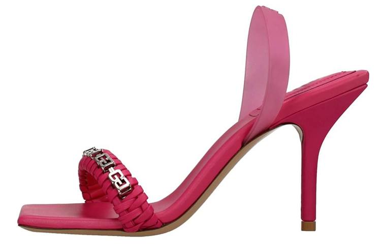 (W) Givenchy Leather Open-Toe Stiletto Sandal 'Pink'