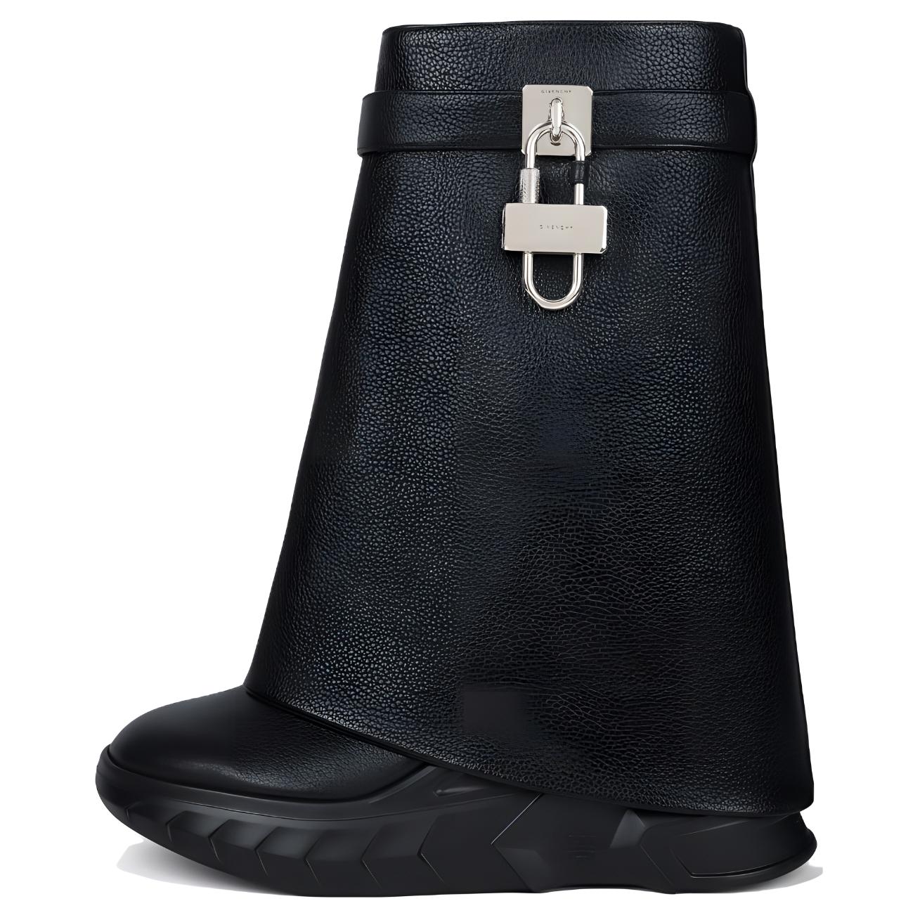 (Women) Givenchy Leather Platform Ankle Boots 'Black Comfort' BE604AE1XN-001