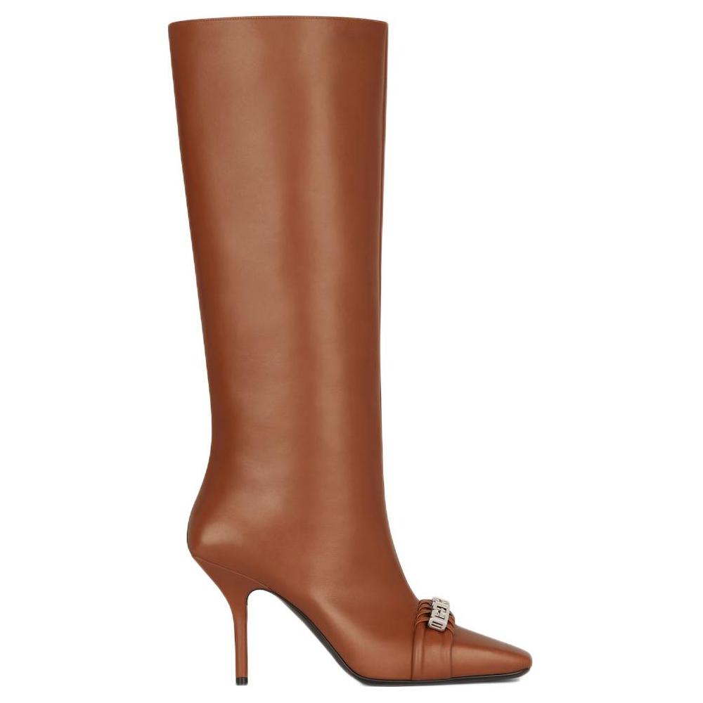 Order (W) 지방시 브라운 가죽 스틸레토 앵클부츠 BE7029E1HJ-913