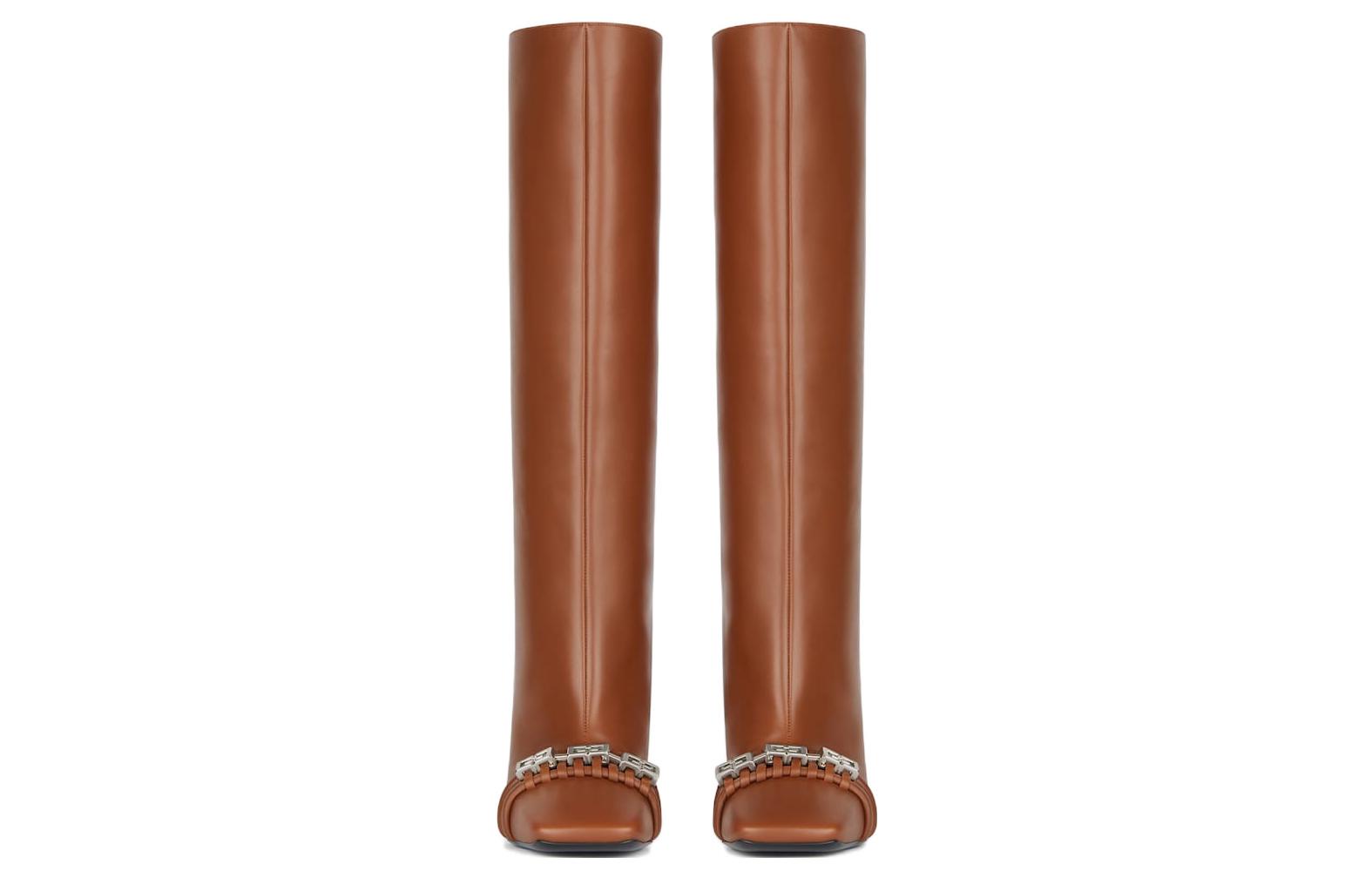 Lookbook (W) Botas Altas de Tacón de Aguja Givenchy de Cuero Punta Fina 'Marrón' BE7029E1HJ-913