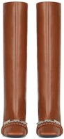 Lookbook (Women) Givenchy Leather Pointed Toe Stiletto High Boots 'Brown' BE7029E1HJ-913