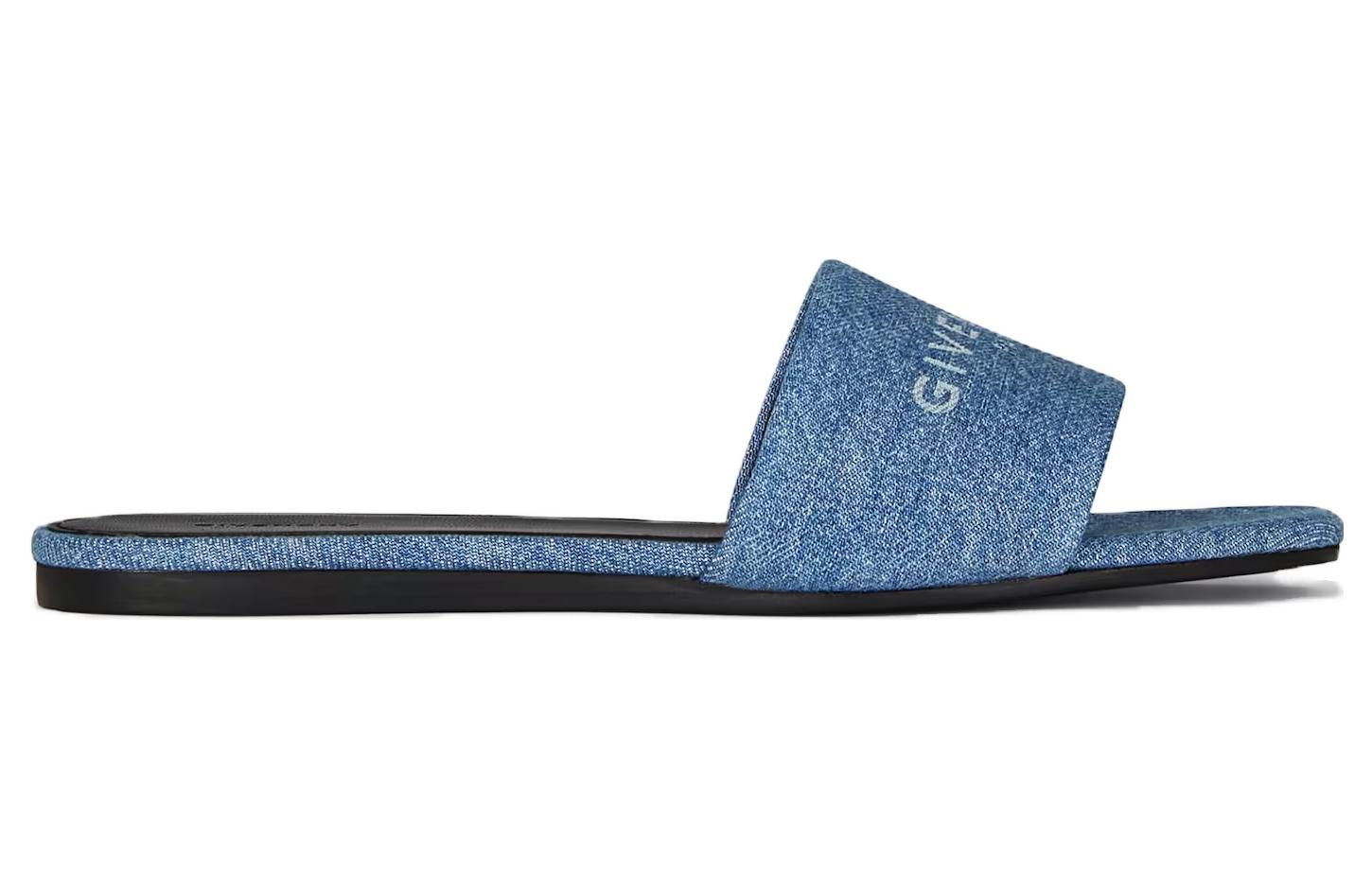 Order (W) 纪梵希蓝色舒适款皮革拖鞋 BE3086E1TN-420