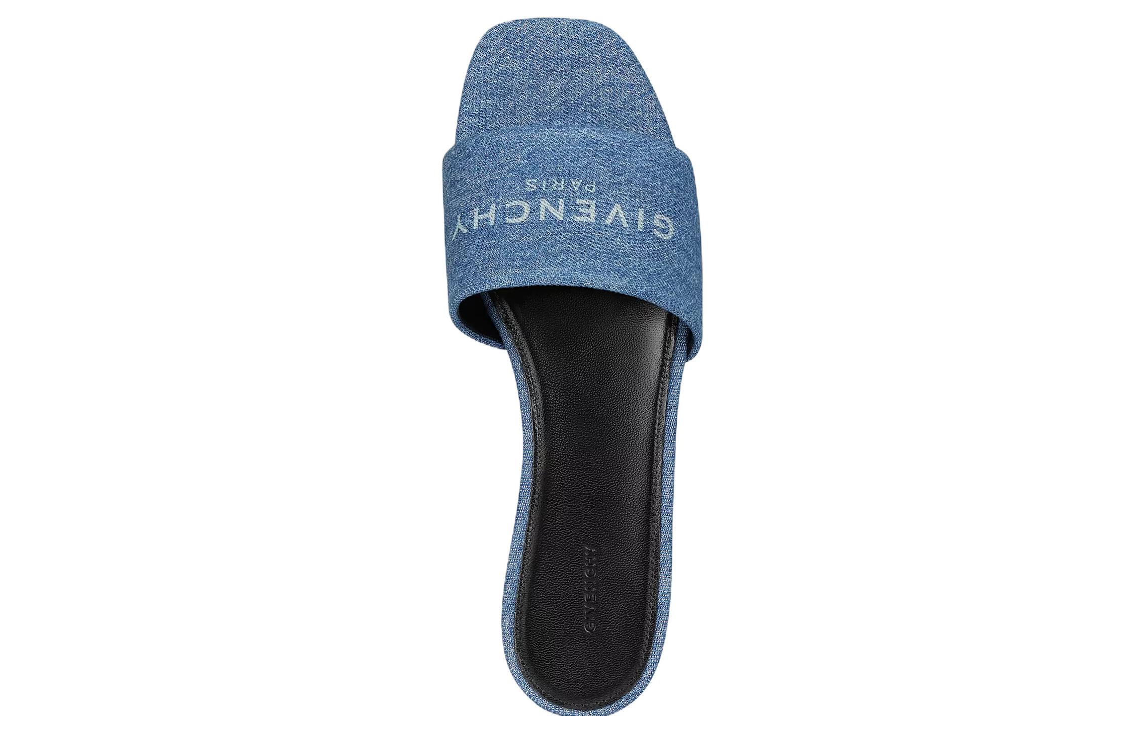 Shop (Women) Givenchy Leather Slides 'Blue Comfort' BE3086E1TN-420