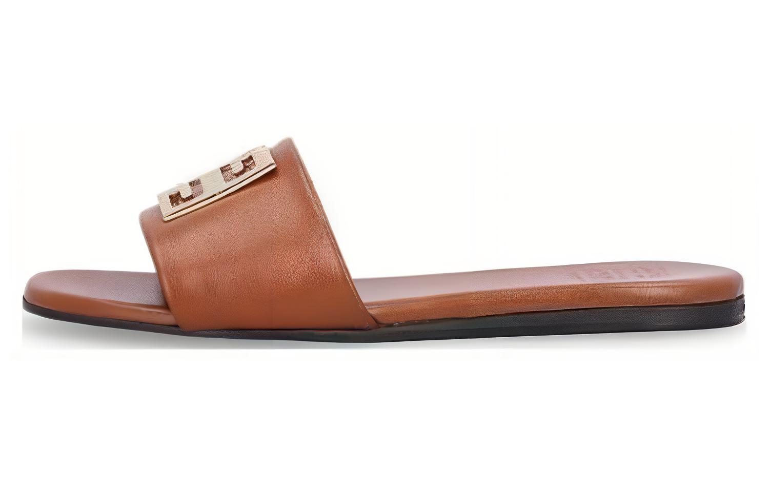 (W) Givenchy Leather Slides 'Brown'