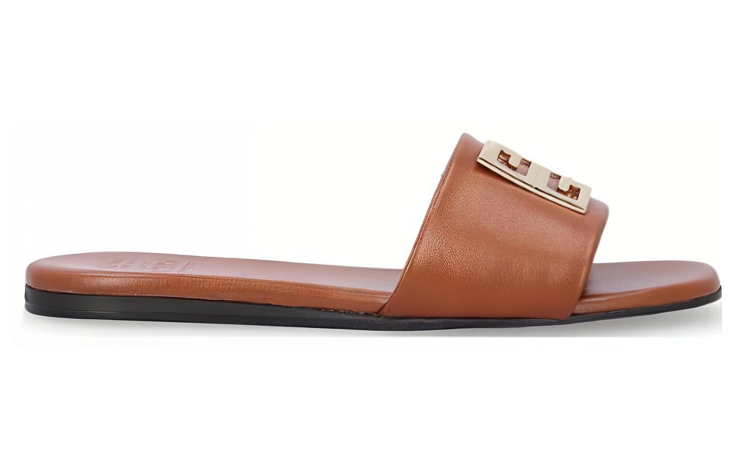 (W) Givenchy Leather Slides 'Brown' 圖 2