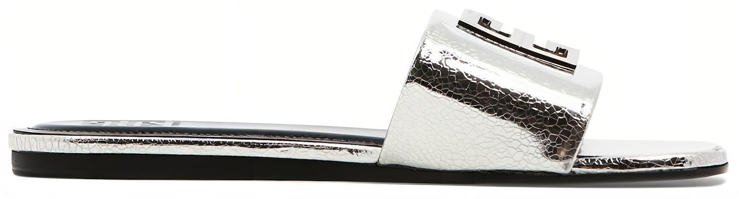 (Women) Givenchy Leather Slip-On Flat Sandals 'Silver' BE306FE1FZ-040 Order (Women) Givenchy Leather Slip-On Flat Sandals 'Silver' BE306FE1FZ-040