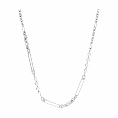 (Women) GIVENCHY Letter G Link Necklace Women’s Silver Brass Resin Chain. BF00M1F03U