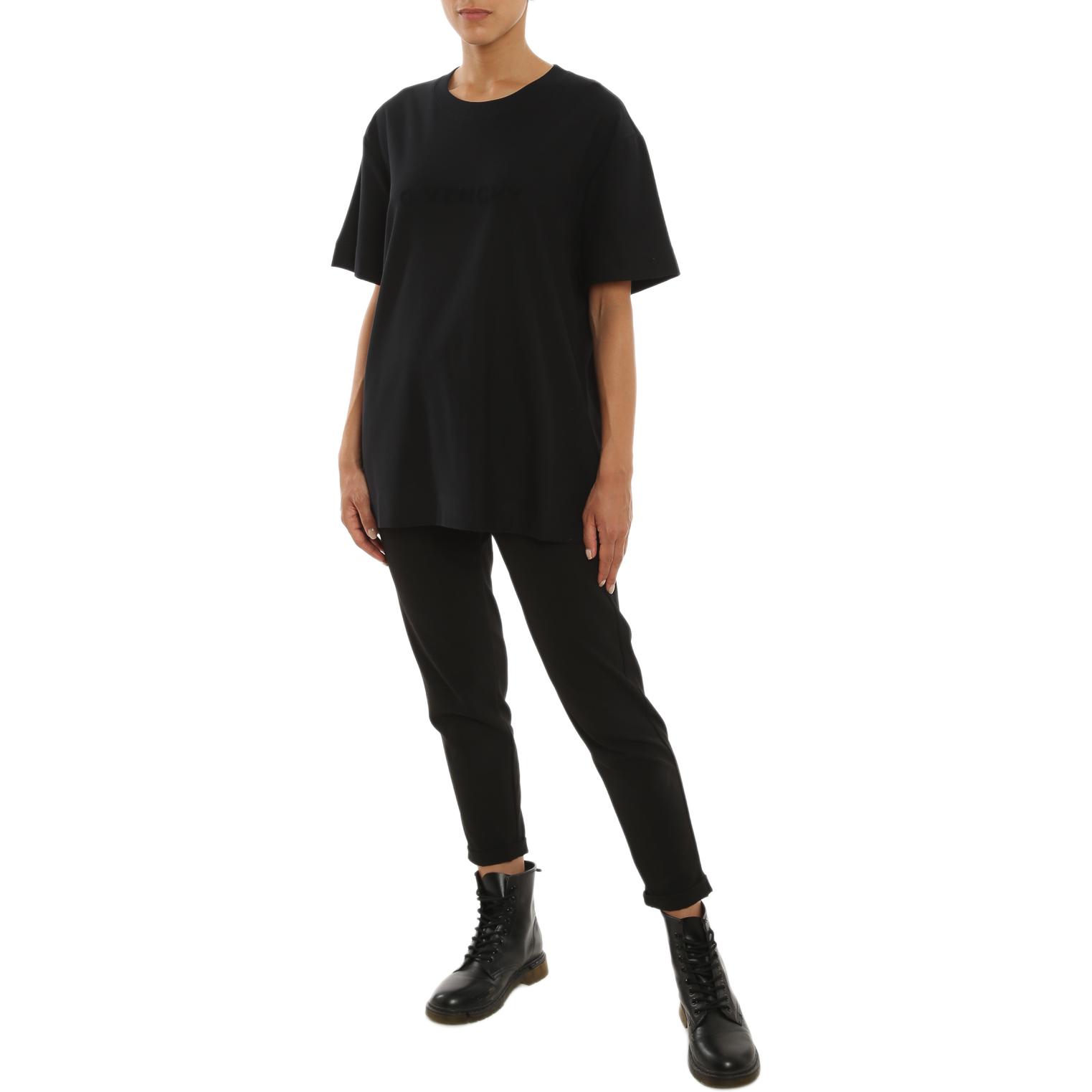 (Women) GIVENCHY Letter Print Crew Neck Short Sleeve T-Shirt Women Black BW707Z30NH-001 圖 4