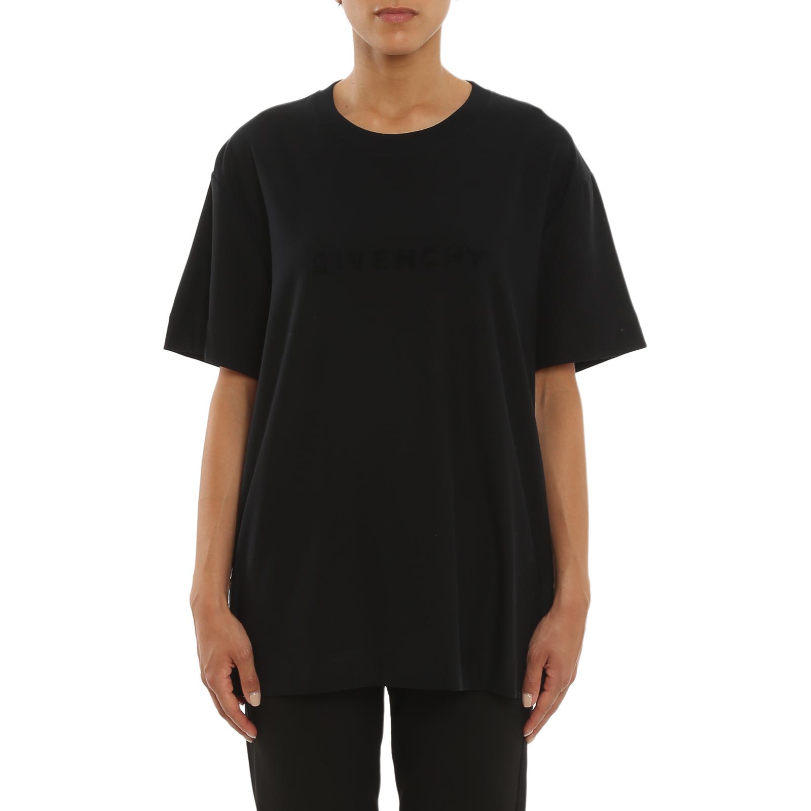 (Women) GIVENCHY Letter Print Crew Neck Short Sleeve T-Shirt Women Black BW707Z30NH-001 圖 5