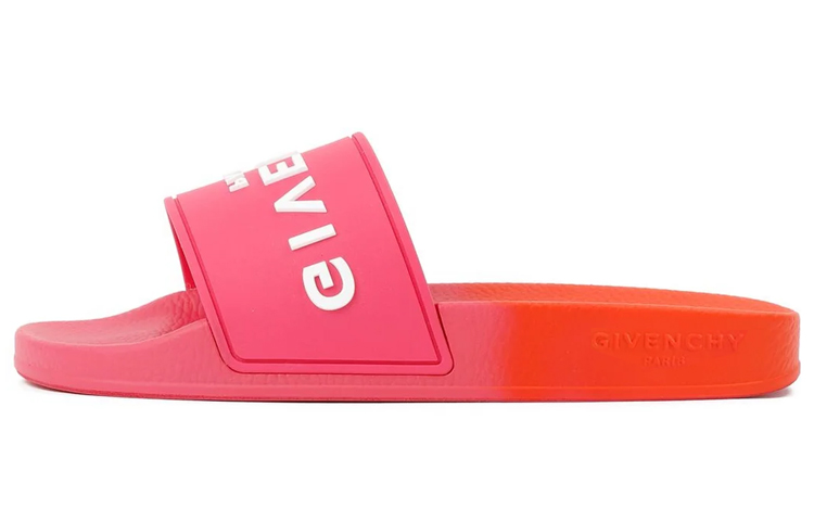 (W) Givenchy Logo Embossed Flat Slide 'Pink Orange'