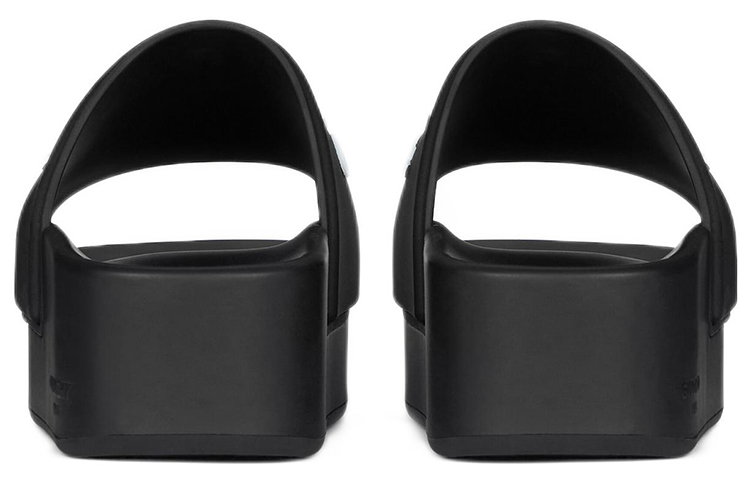 Purchase (W) Givenchy Logo Gegraveerde Plateau Sandalen ''Zwart'' BE306QE1F1-001
