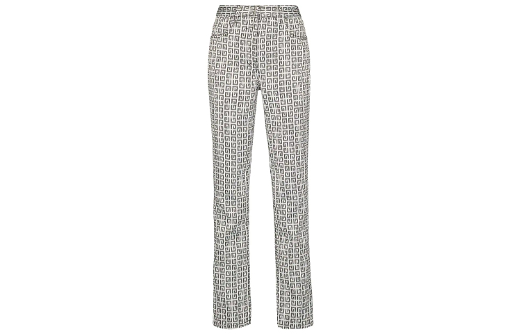 Order (W) ジバンシィ ロゴ ジャカード ハイウエスト ストレート カジュアルパンツ ホワイト BW50Q513N0-004