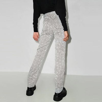 (W) ジバンシィ ロゴ ジャカード ハイウエスト ストレート カジュアルパンツ ホワイト BW50Q513N0-004 Purchase (W) ジバンシィ ロゴ ジャカード ハイウエスト ストレート カジュアルパンツ ホワイト BW50Q513N0-004