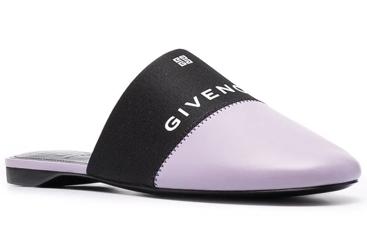 (W) Givenchy Logo Print Spliced Leather Mule 'Purple' 圖 2