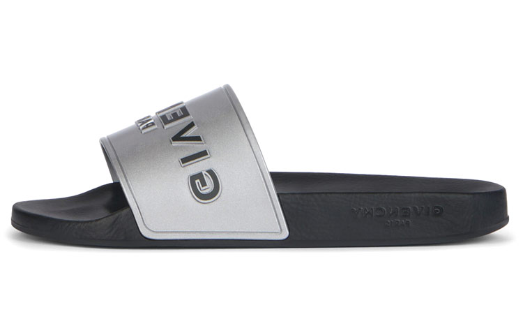 (W) Givenchy Logo Slide 'Metallic Silver'