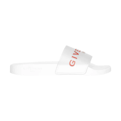 (W) Givenchy Logo Slide 'Transparent White Red'