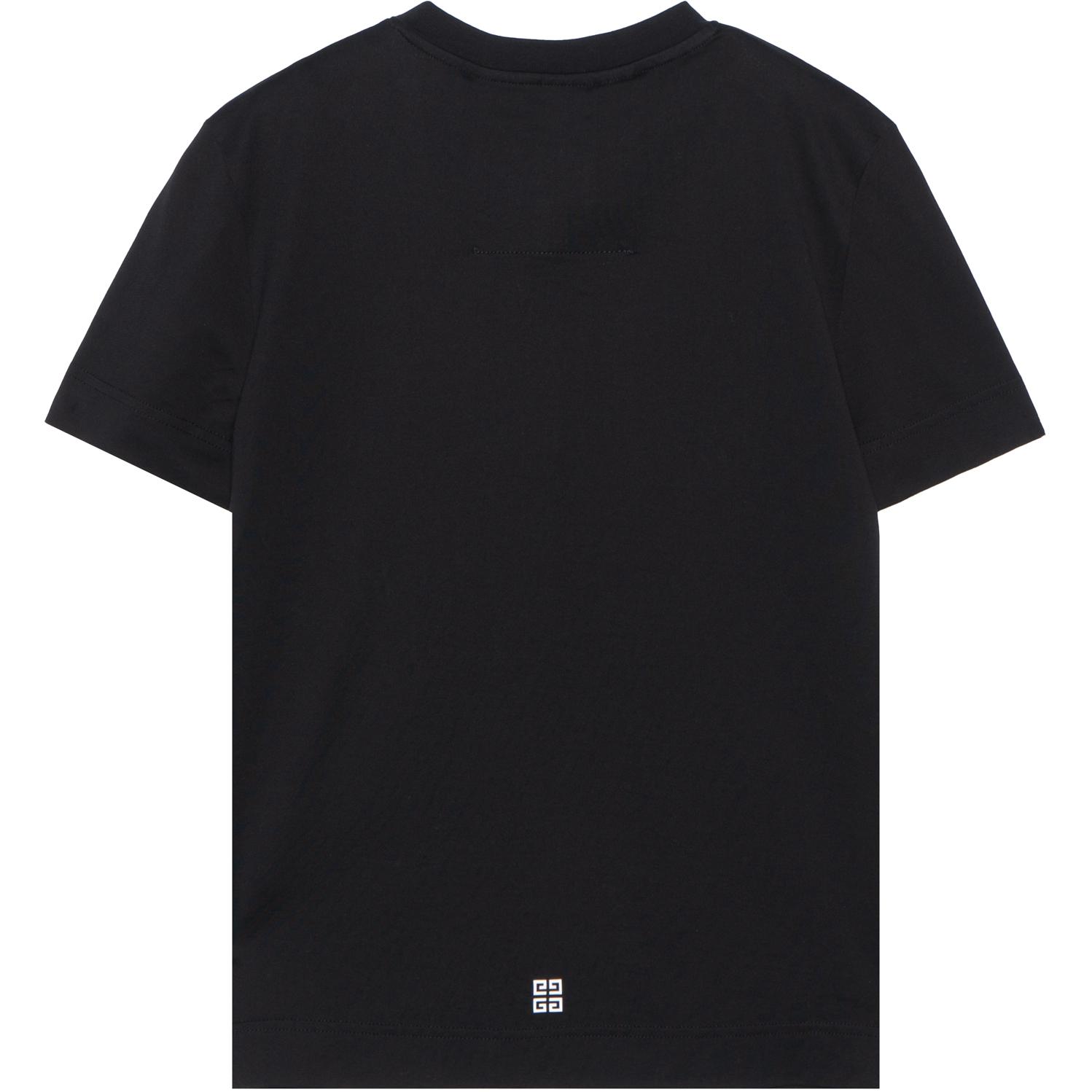 Lookbook (W) ジバンシィ ロゴ スター プリント クルーネック Tシャツ ブラック SS23 カジュアル ティー BW70AS3YEL-001