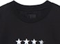 Cheap (Women) GIVENCHY Logo Star Print Crew Neck T-Shirt Black SS23 Casual Tee BW70AS3YEL-001