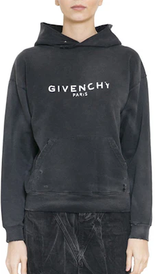 (W) 纪梵希Logo复古连帽衫 黑色 BW70513Z0L-001 Lookbook (W) 纪梵希Logo复古连帽衫 黑色 BW70513Z0L-001