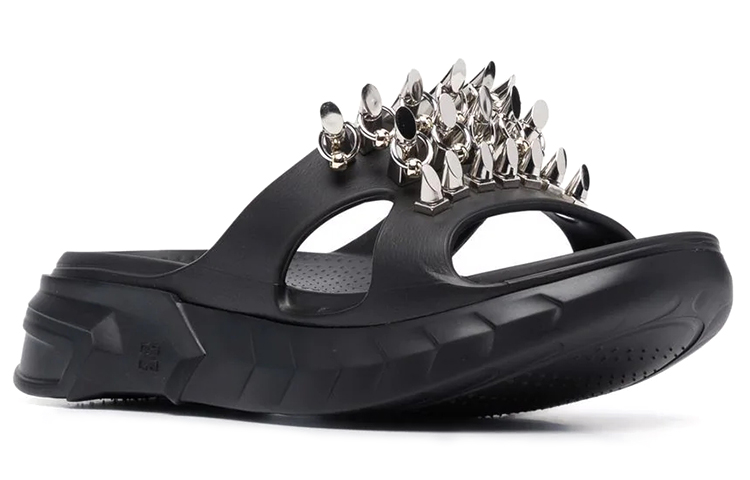 (W) Givenchy Marshmallow 'Studded Black Slides' 圖 2