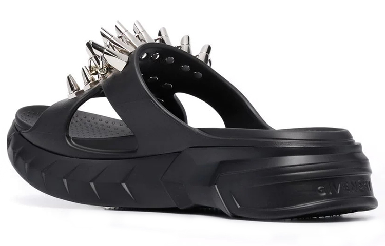 (W) Givenchy Marshmallow 'Studded Black Slides' 圖 3