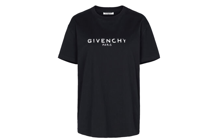 Order (W) Camiseta Negra Givenchy Melting Letters Logo BW70603Z0Y-001
