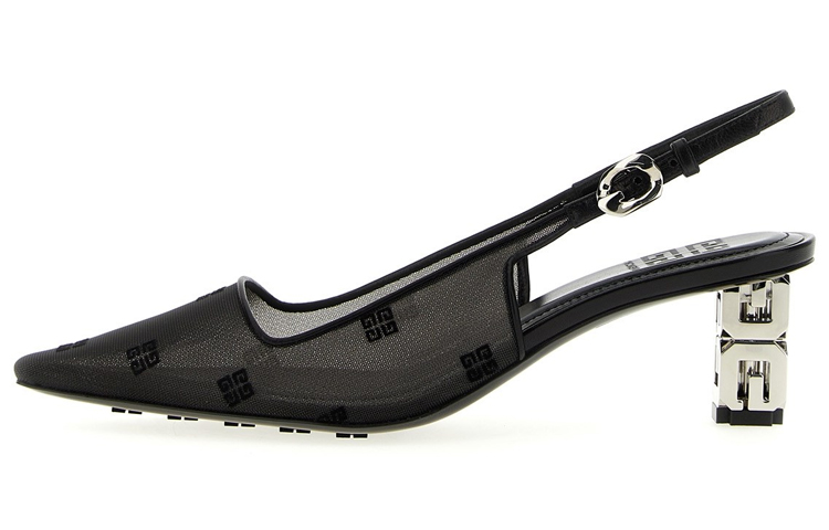 Buy (W) Givenchy Mesh Stof Peep-Toe Hoge Hakken ''Zwart'' BE402LE1PW-001
