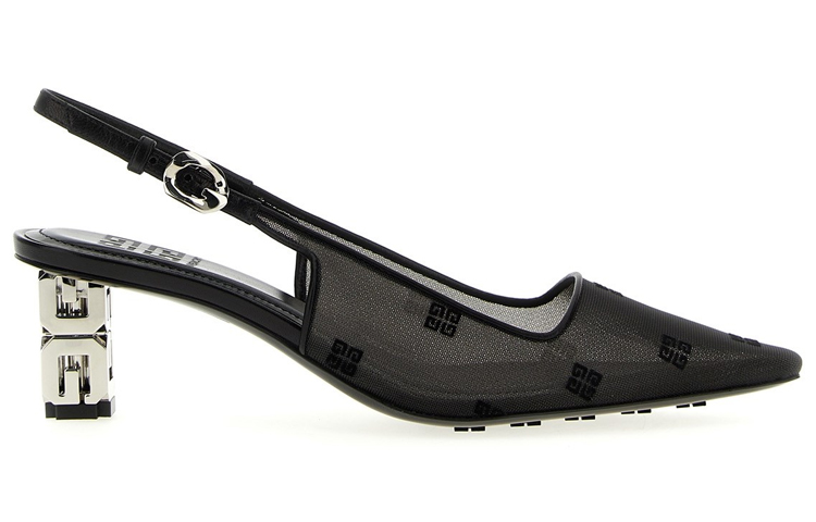 Order (W) Givenchy Mesh Stof Peep-Toe Hoge Hakken ''Zwart'' BE402LE1PW-001