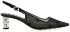 Order (W) Givenchy Mesh Stof Peep-Toe Hoge Hakken ''Zwart'' BE402LE1PW-001