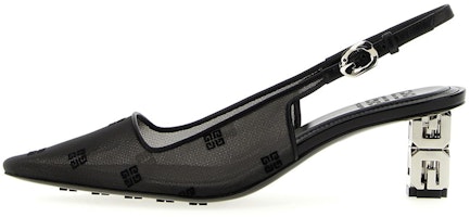 (Women) Givenchy Mesh Fabric Peep-Toe High Heels 'Black' BE402LE1PW-001 (Women) Givenchy Mesh Fabric Peep-Toe High Heels 'Black' BE402LE1PW-001