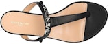 Shop (W) Sandal Tumit Tebal Lambskin Logo Besi Givenchy 'Hitam' Peep-Toe BE3059E0XT-001