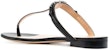 (W) Sandal Tumit Tebal Lambskin Logo Besi Givenchy 'Hitam' Peep-Toe BE3059E0XT-001