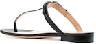 Purchase (W) Sandal Tumit Tebal Lambskin Logo Besi Givenchy 'Hitam' Peep-Toe BE3059E0XT-001