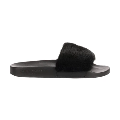 (W) Givenchy Mink Slide 'Black'
