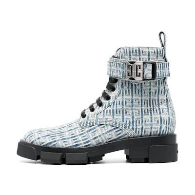 (W) Givenchy Monogram Lace-Up Ankle Boot 'Blue'