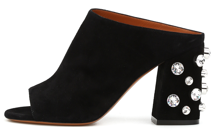 (Women) Givenchy Mule 'Black Velvet Open-Toe' BE09146107-001