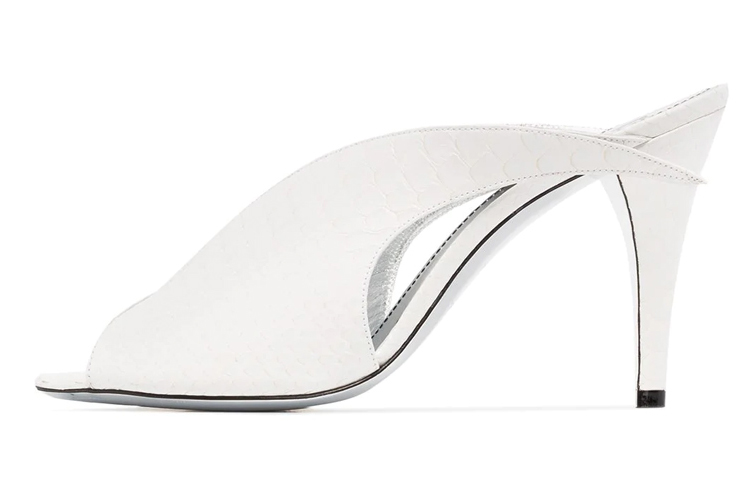 (W) Givenchy Mule 'White Snake Print'