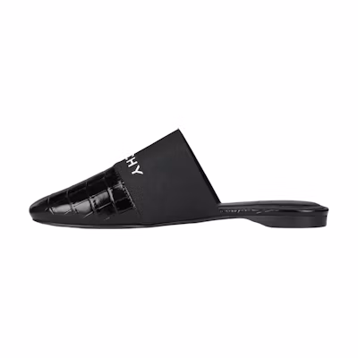 (W) Givenchy Mule Flat 'Crocodile Embossed Black'