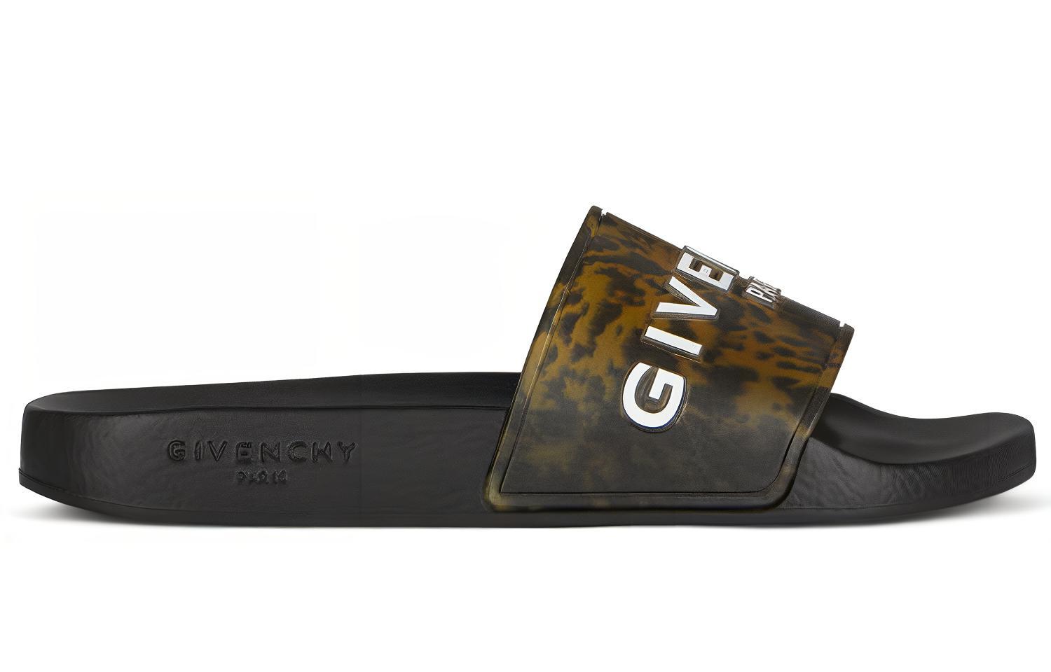 Order (Women) Givenchy Paris Flat Sandals 'Yellow Black' BE3004E124-003