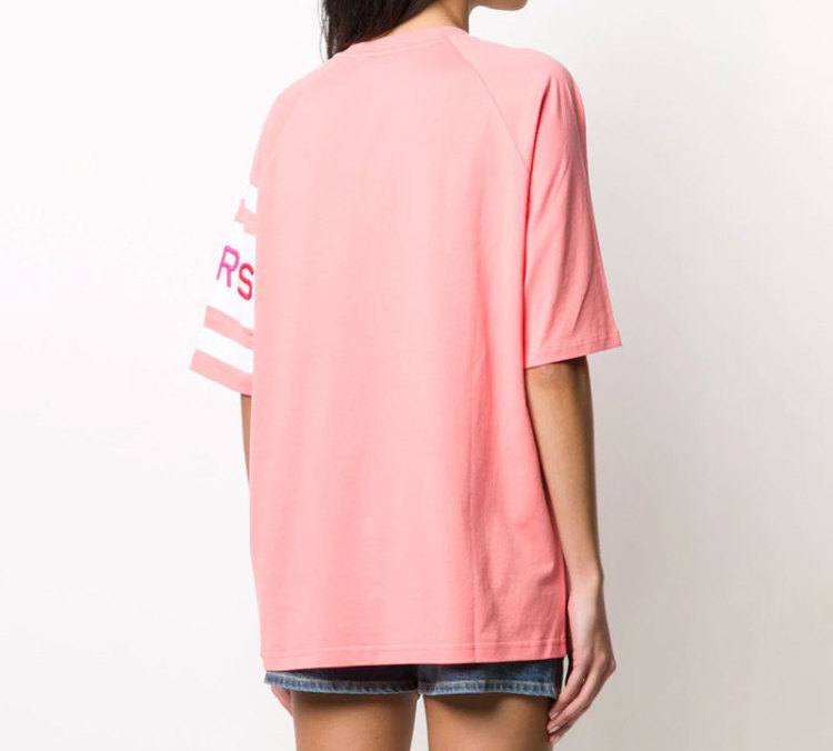 Purchase (W) 지방시 핑크 로고 레인보우 자수 반팔 티셔츠 BW706V3Z1X-652