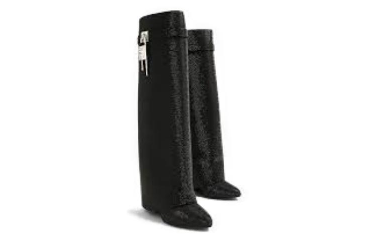 (W) Givenchy Pointed Toe High-Top Boots 'Black 3.5cm Heel' 圖 3