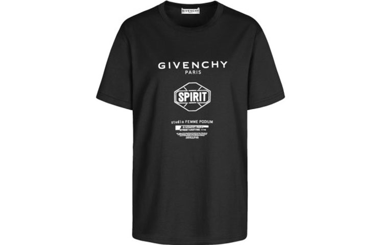 (Women) GIVENCHY Printed Round Neck Short Sleeve T-Shirt Black. BW70753233-001 圖 2