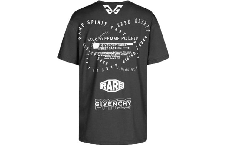 (Women) GIVENCHY Printed Round Neck Short Sleeve T-Shirt Black. BW70753233-001 圖 3