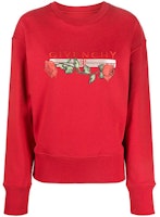 (Women) Givenchy Red Rose Print Crewneck Sweatshirt Long Sleeve. BWJ0213Z75-640 (Women) Givenchy Red Rose Print Crewneck Sweatshirt Long Sleeve. BWJ0213Z75-640